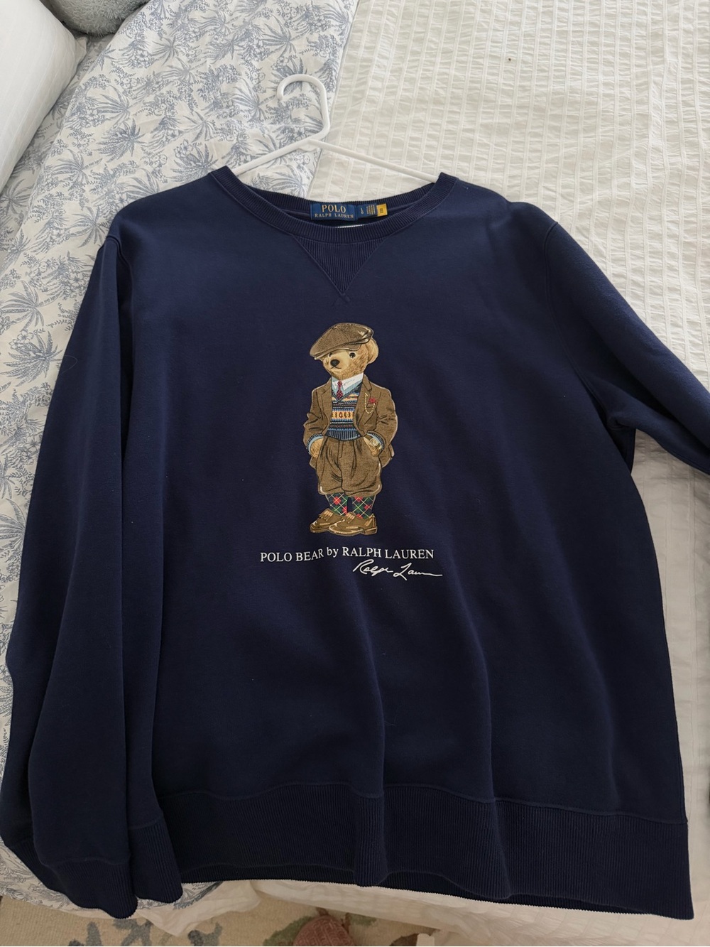 Polo by Ralph Lauren Navy Crewneck with Polo Bear Embroidery
